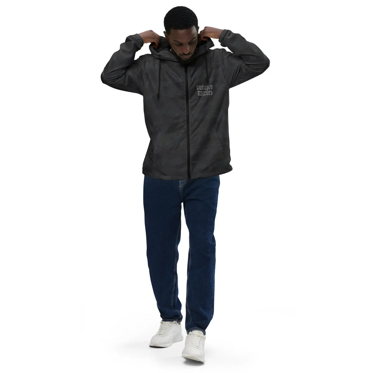 Est 2015 Unisex Lightweight Zip Up Windbreaker 5