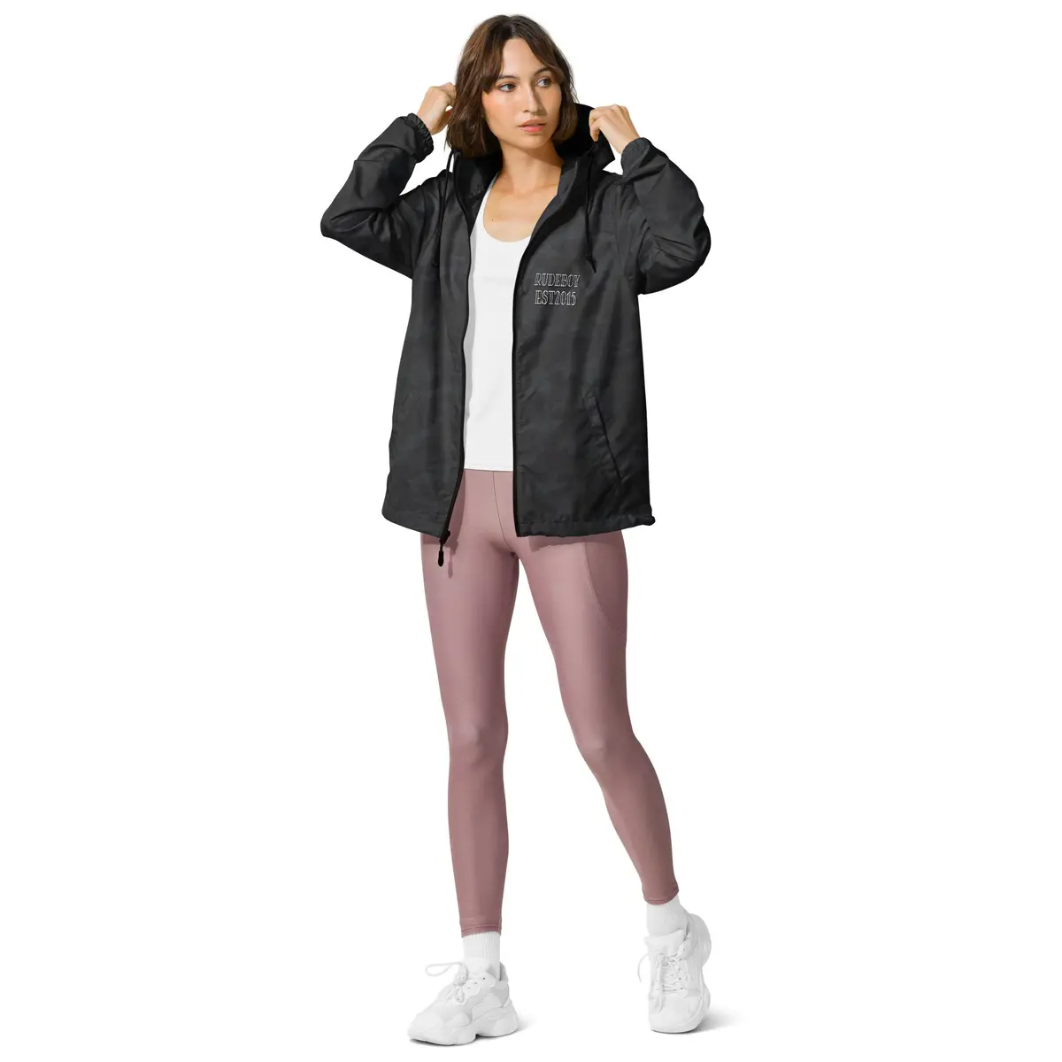 Est 2015 Unisex Lightweight Zip Up Windbreaker 6