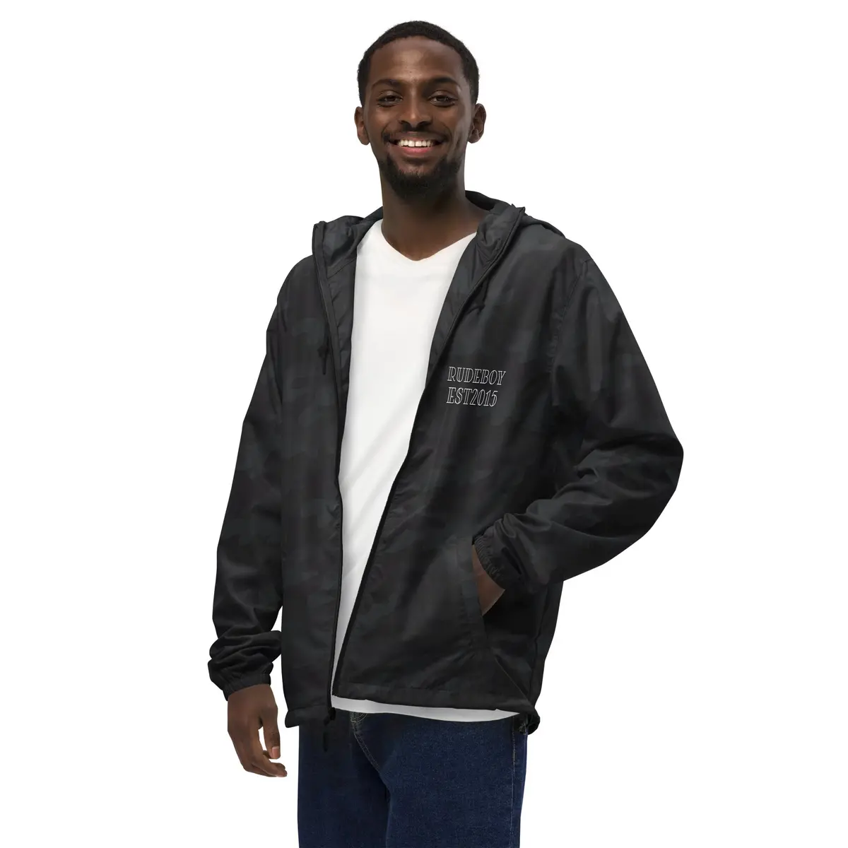 Est 2015 Unisex Lightweight Zip Up Windbreaker 2