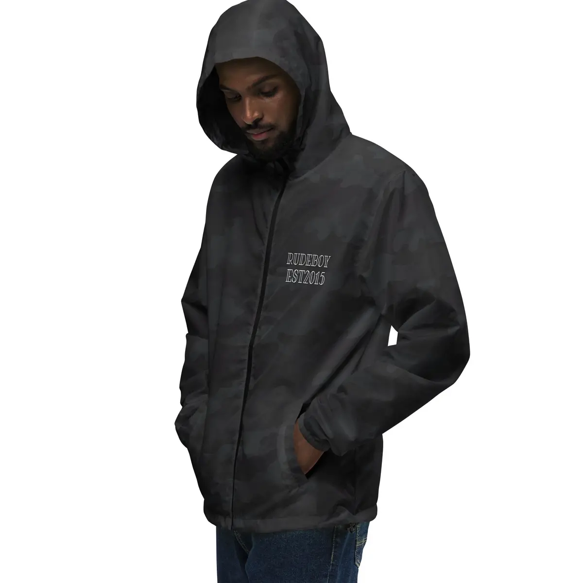 Est 2015 Unisex Lightweight Zip Up Windbreaker 4