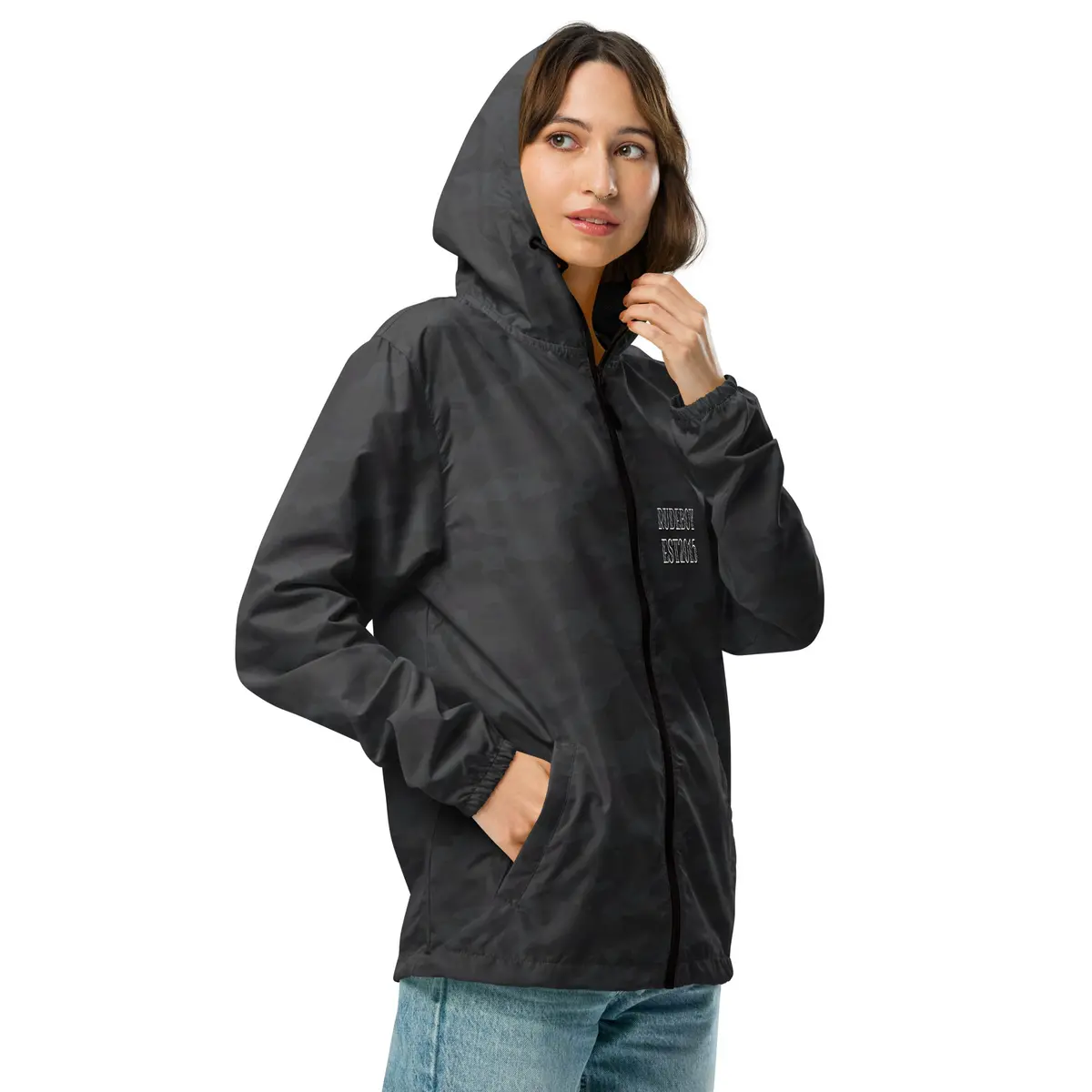 Est 2015 Unisex Lightweight Zip Up Windbreaker 1