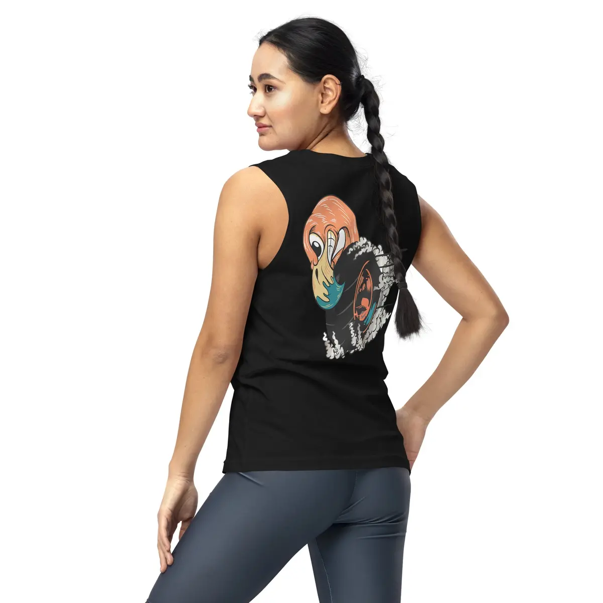 Fast Af Flamingo Muscle Shirt 3