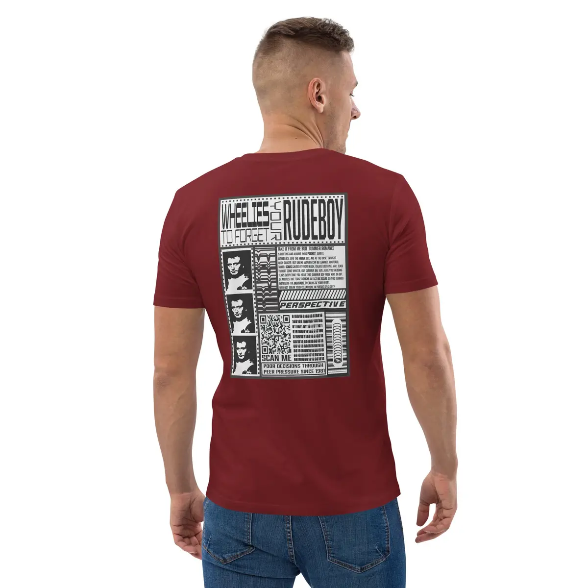 Wheelies To Forget Your Feelies 23' Unisex Organic Cotton T-Shirt 11
