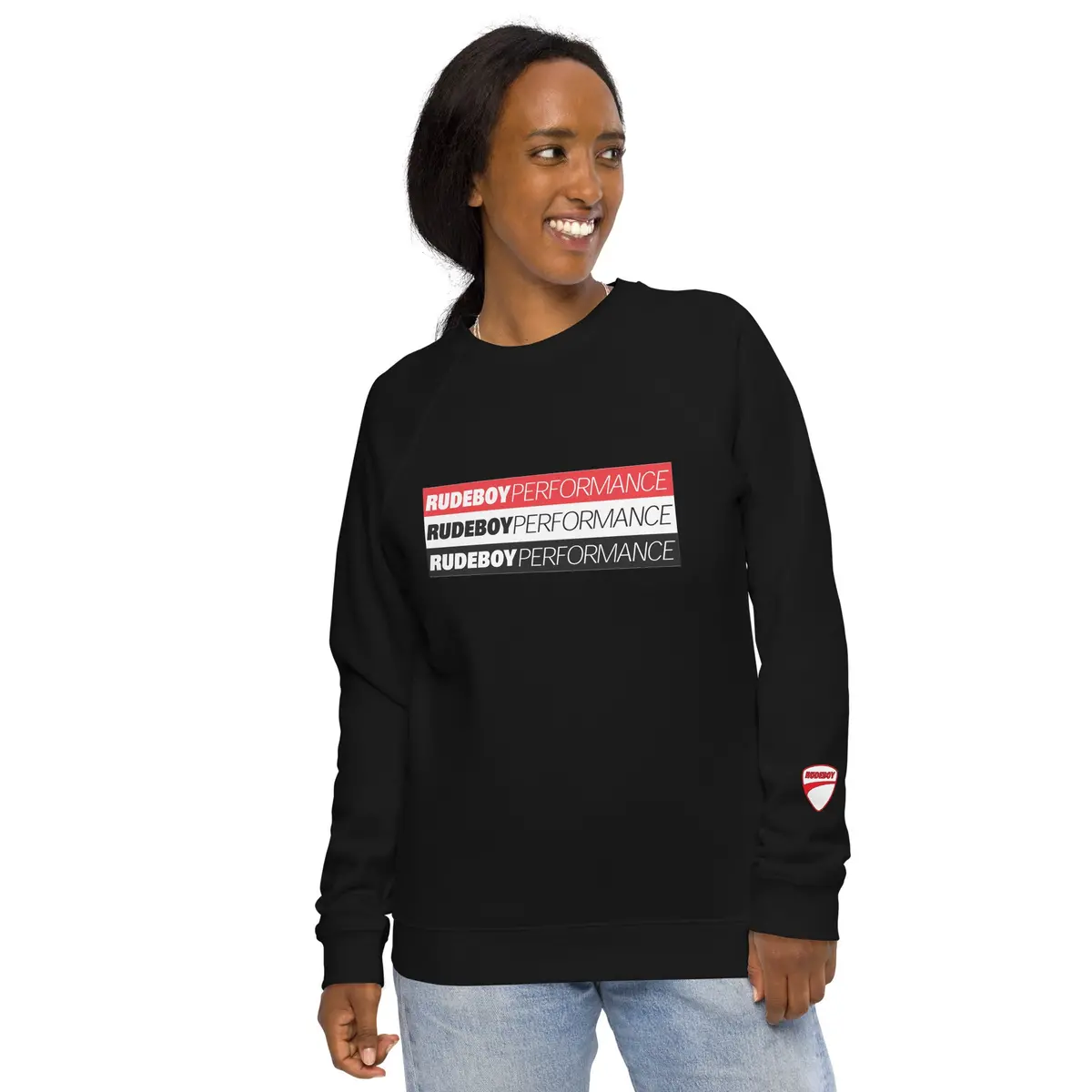 Rudeboy Perfomance Unisex Organic Raglan Sweatshirt 2