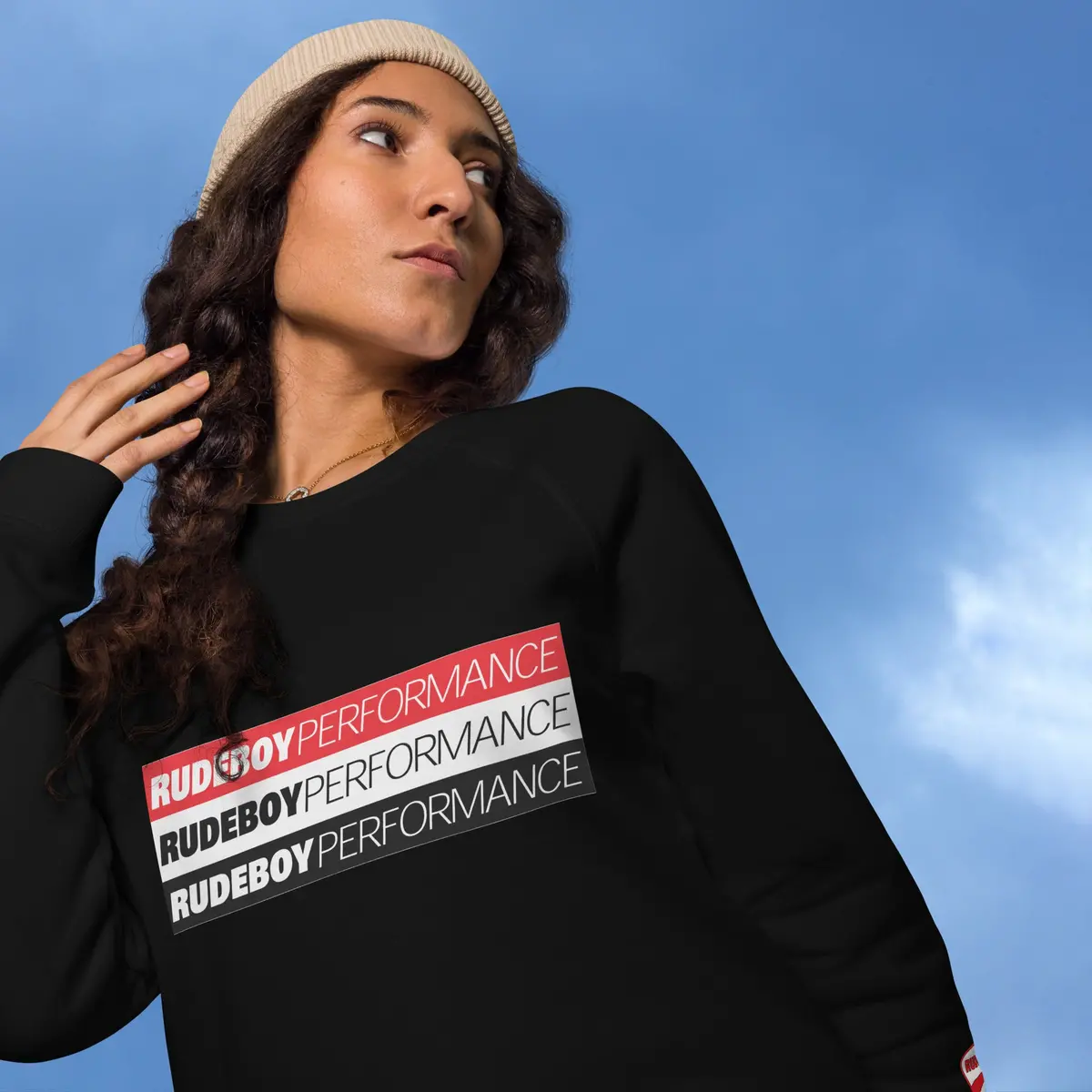 Rudeboy Perfomance Unisex Organic Raglan Sweatshirt 1