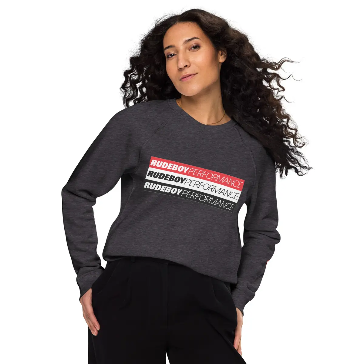 Rudeboy Perfomance Unisex Organic Raglan Sweatshirt 7