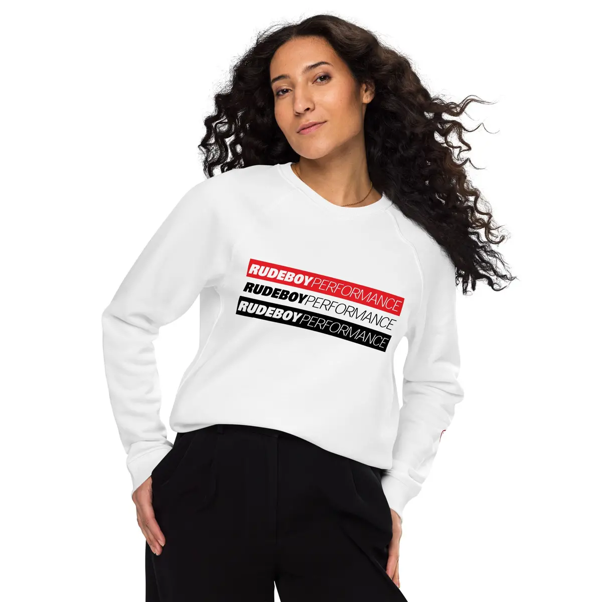 Rudeboy Perfomance Unisex Organic Raglan Sweatshirt 13