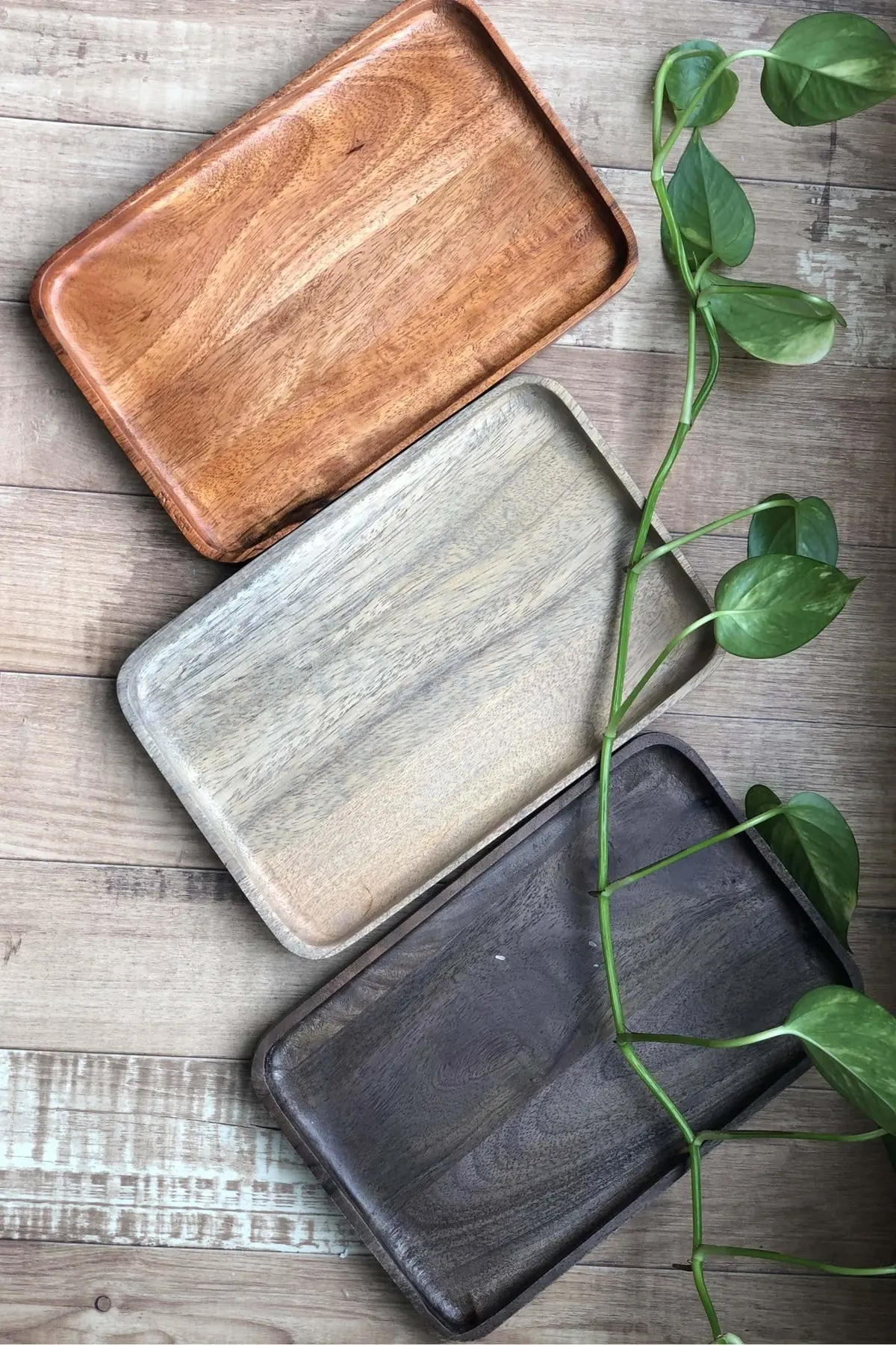 Valid - Wood Tray - Natural Brown/ Beige/ Black Polish 1