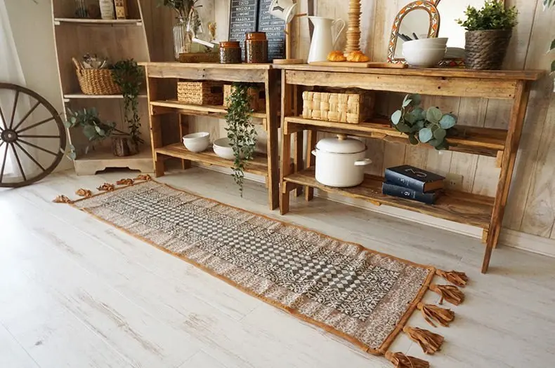 Vance - Block Printed Cotton Floor Rug Runner 1