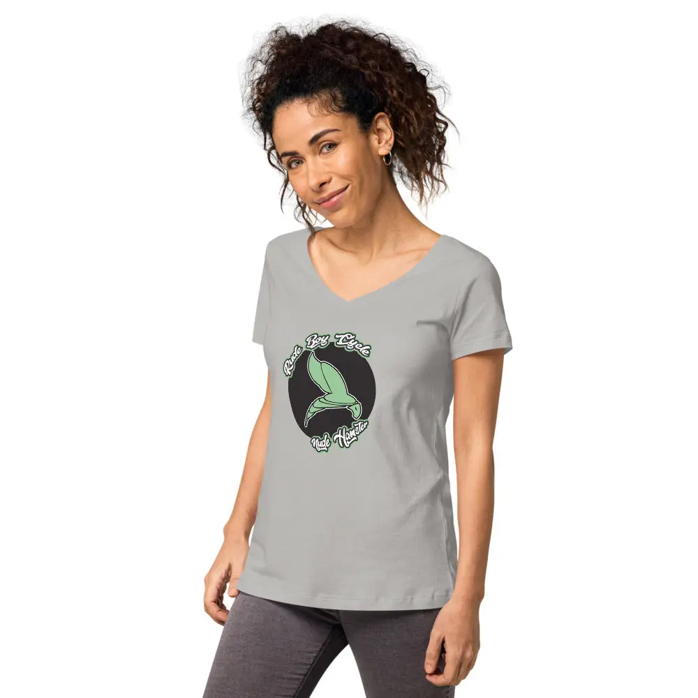 Nude Hamster Women’S Fitted V-Neck T-Shirt 1