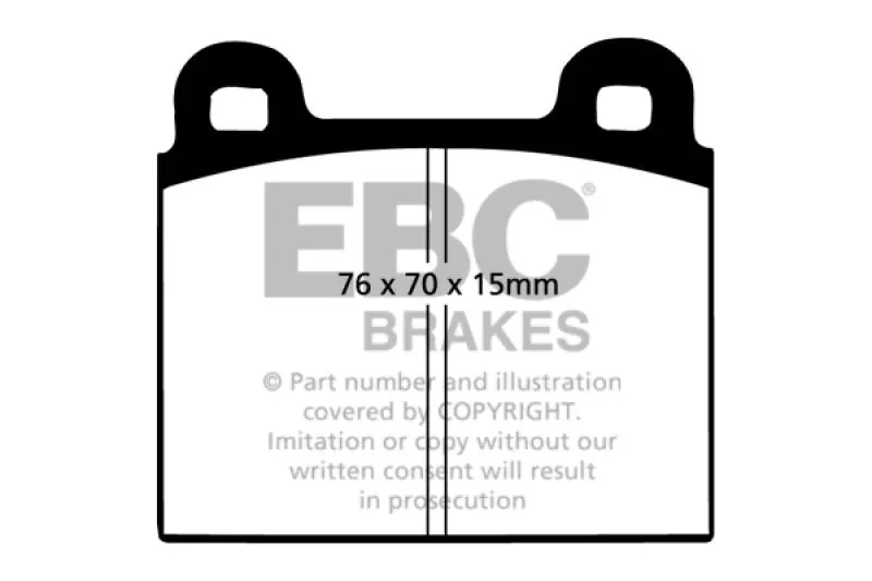 Ebc 70-75 Alfa Romeo Montreal 2.6 Redstuff Front Brake Pads 1