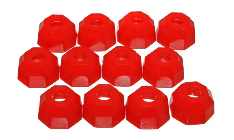 Energy Suspension Red Tie Rod End Boot Kit – Octagonal Design, 12-Pack 1