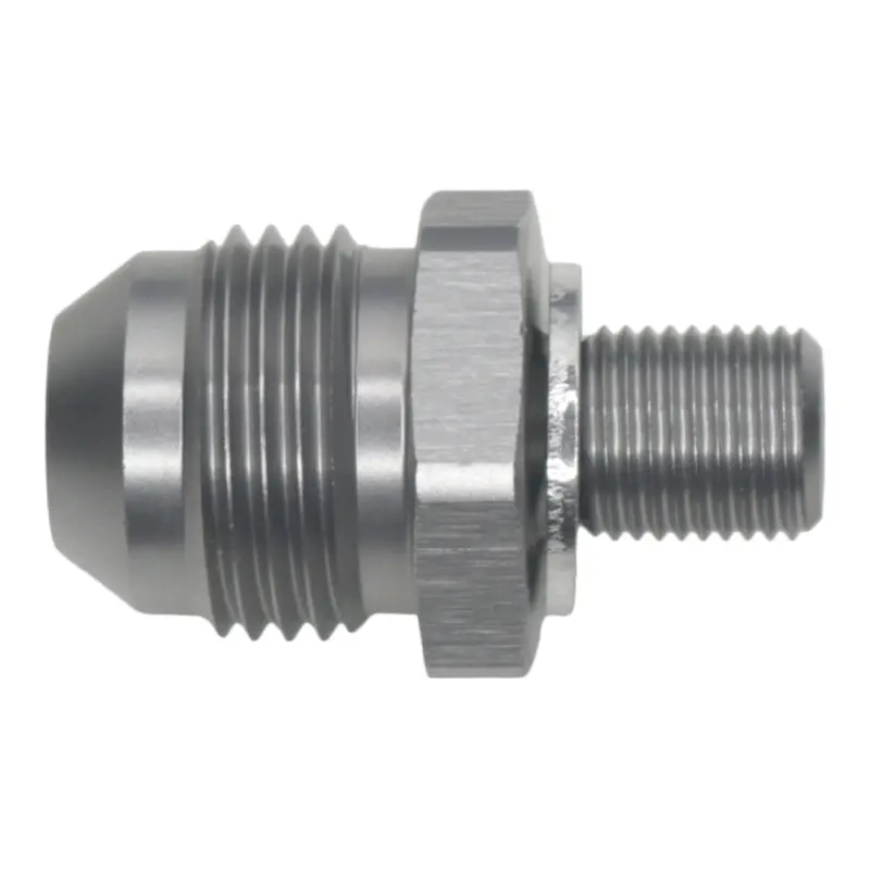 Deatschwerks Titanium 8An Male Flare To M10×1.0 Male Metric Fitting – Anodized Finish 1