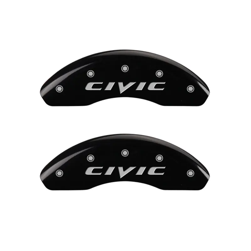 Mgp Engraved Front Caliper Covers – Black Finish With Silver Accent 1