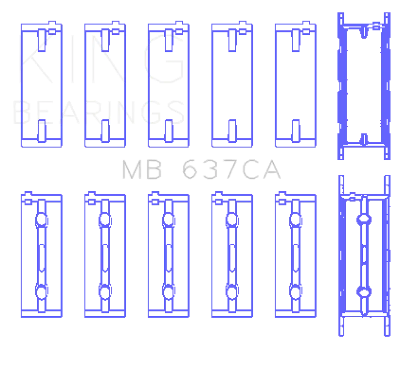 King Main Bearing Set For Bmw S85B50A V10 Engine – Oversize .25Mm 1