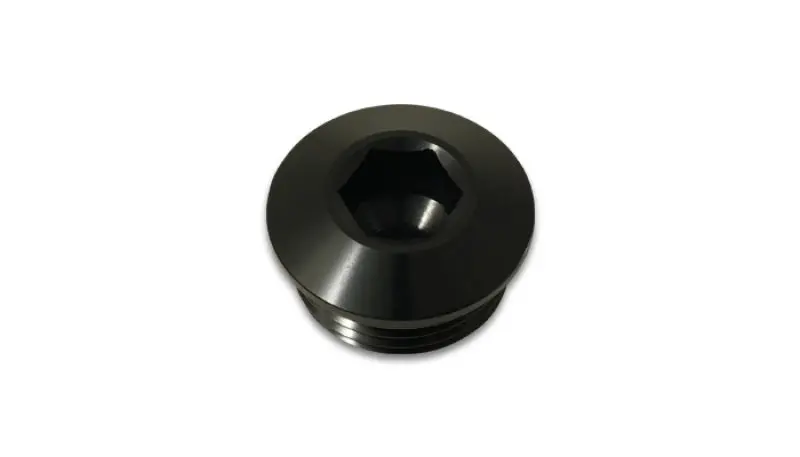 Vibrant Slimline -16An Orb Port Plug With O-Ring – Anodized Black Aluminum 1