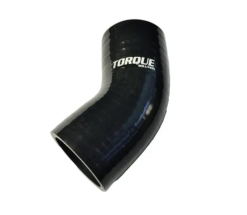 Torque Solution 45 Degree Silicone Elbow: 3.5 Inch Black Universal 1