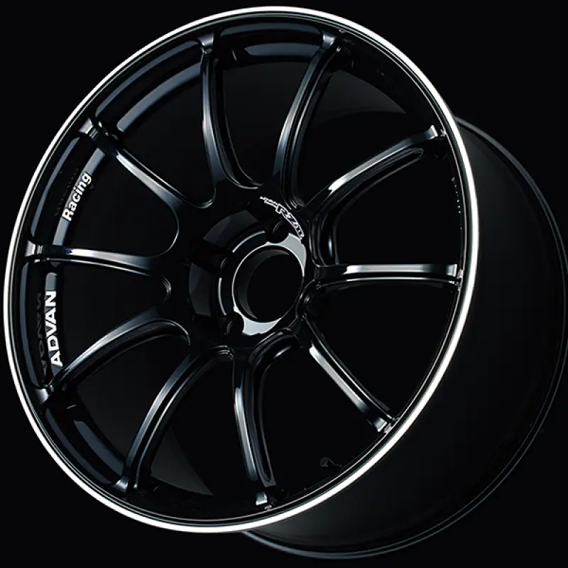 Advan Rzii 18X7.5 Inch Racing Gloss Black Wheel – +50 Offset, 5X100, 63Mm Bore With Accent Ring 1