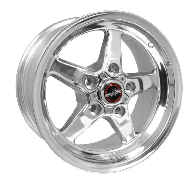 Race Star 92 Drag Star 15X8 Inch Polished Aluminum Wheel – 5X4.75" Bolt Circle, 5.25" Backspace 1