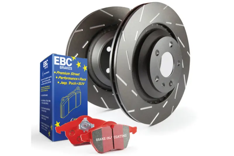Ebc Redstuff High-Performance Brake Pad And Usr Drilled & Slotted Rotor Kit 1