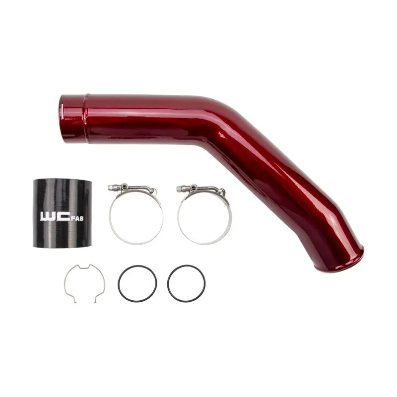 Wehrli Performance Hot-Side Intercooler Pipe – 3-Inch Diameter, Gloss Black Coating For 2015–2024 Ford Power Stroke 6.7L 1