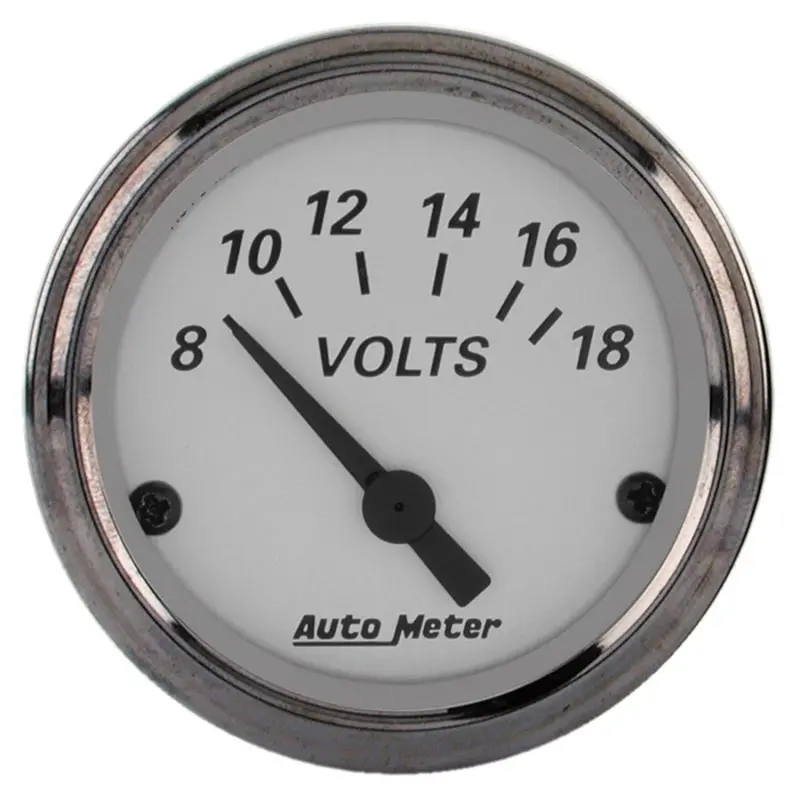 Autometer American Platinum 2-1/16″ Electric Voltmeter Gauge – 18V System Compatible 1