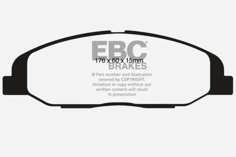 Ebc Redstuff High-Performance Front Brake Pads For 2008–2013 Cadillac Cts 3.0L 1