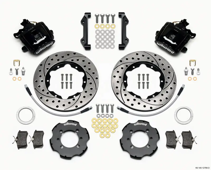 Wilwood Parking Brake Conversion Kit – Drilled 11" Rear Rotors With Lines For 2012 Fiat 500 1