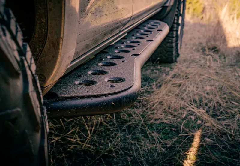 Cali Raised Rock Sliders – Step-Ed Design For 2005–2023 Toyota Tacoma Double Cab Short Bed (No Kick-Out, No Fillers) 1