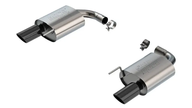 Borla Atak Axle-Back Exhaust System For 2024 Ford Mustang Gt 5.0L V8 (Non-Active Exhaust) – Black Chrome Finish 1