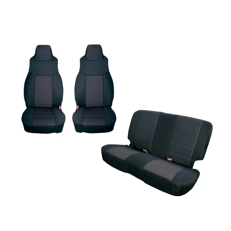 Rugged Ridge Seat Cover Kit Black 03-06 Jeep Wrangler Tj 1