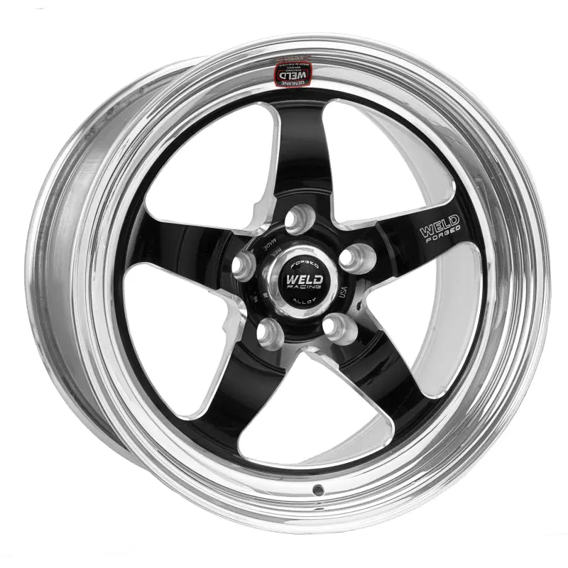 Weld S71 17X10 Black Machined Wheel – 5X4.75 Bolt Pattern, 7.3In Backspace, Medium Pad Finish 1