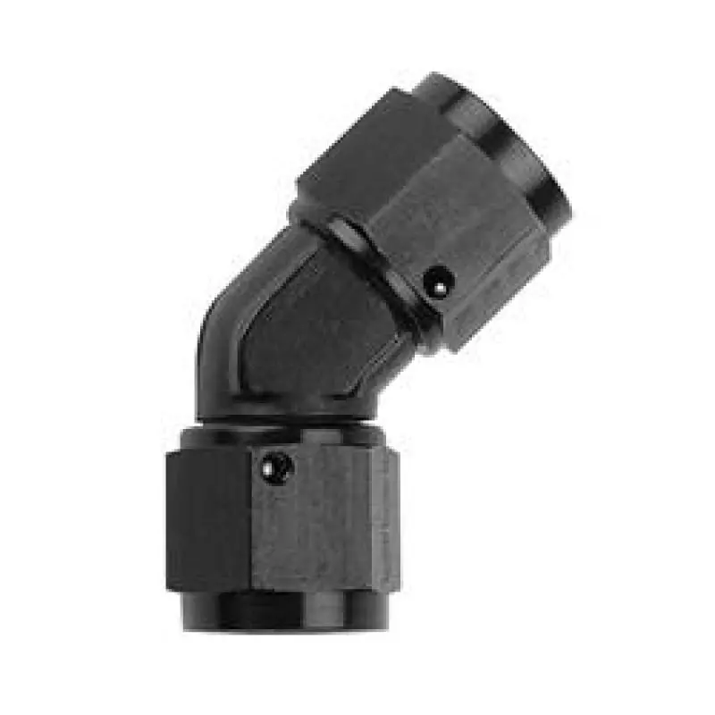 Fragola -10An 45° Female Coupler Fitting – Black Anodized 1