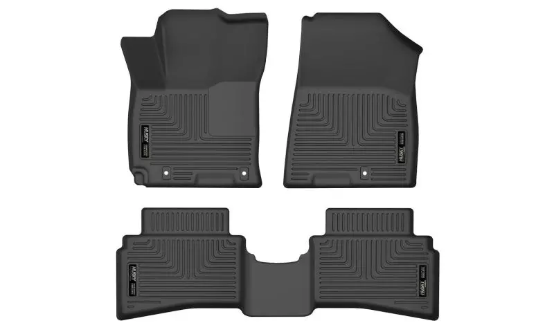 Husky Liners Weatherbeater Floor Liners – Black, Front & Second Row, Custom Fit For 2020–2022 Hyundai Venue 1
