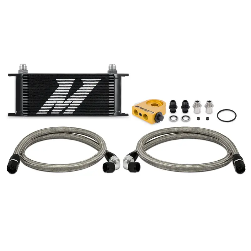 Mishimoto Universal 16-Row Thermostatic Oil Cooler Kit – Black Finish 1