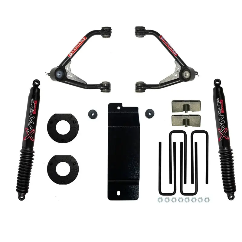 Skyjacker 3.5–4-Inch Uca Lift Kit With Black Max B8500 Rear Shocks – Compatible With 2017–2018 Gm 1500 4Wd Trucks 1