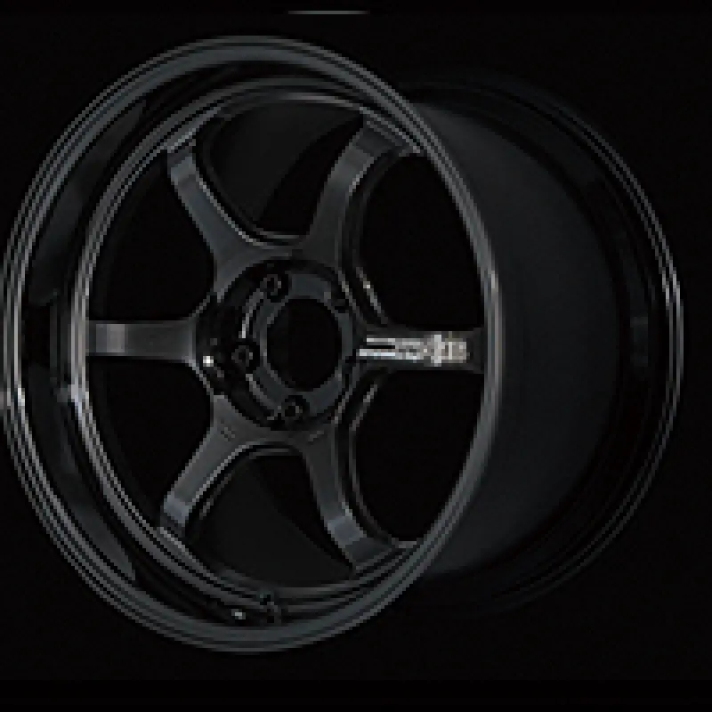 Advan R6 18X7.5 +47 5-114.3 Racing Titanium Black Wheel 1
