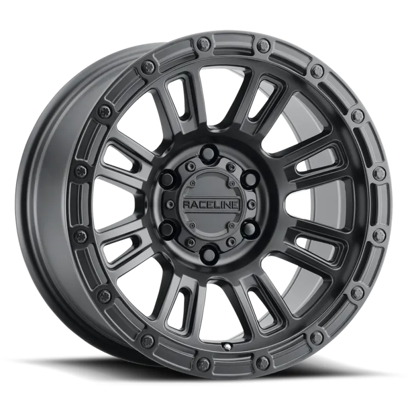 Raceline 956B Compass 18X9In / 8X165.1 Bp / 18Mm Offset / 125.2Mm Bore - Satin Black Wheel 1