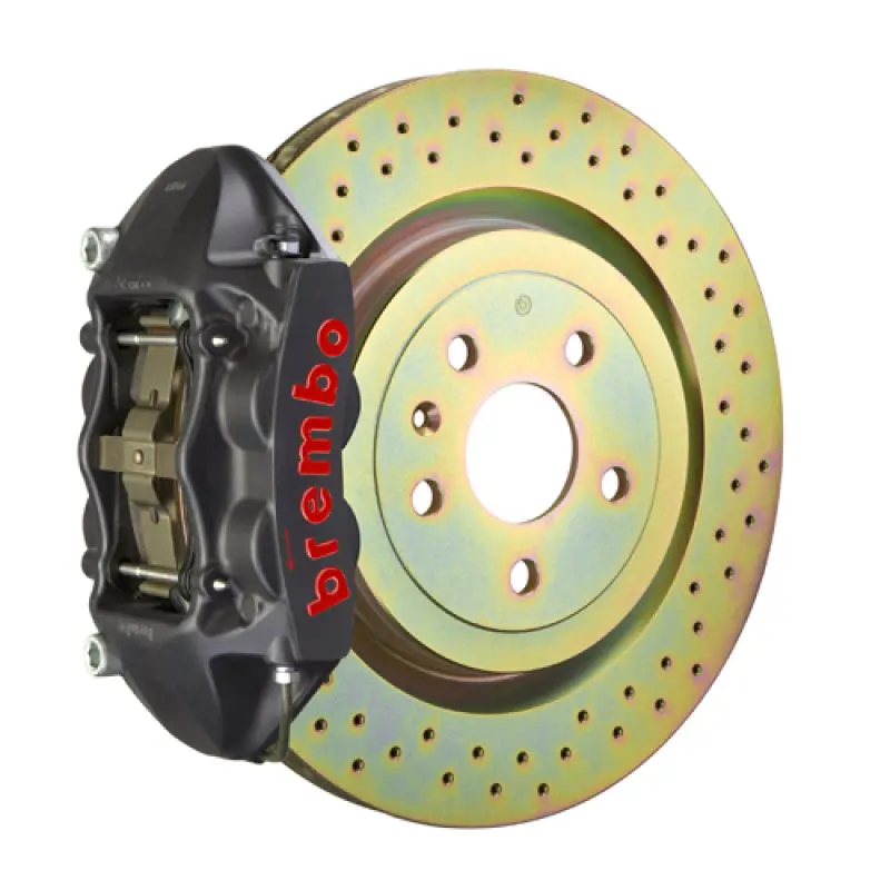 Brembo Gts Big Brake Kit For 2008–2013 Volvo C30 – Front Drilled Rotors (336×28Mm), 4-Piston Calipers, Black Coating 1