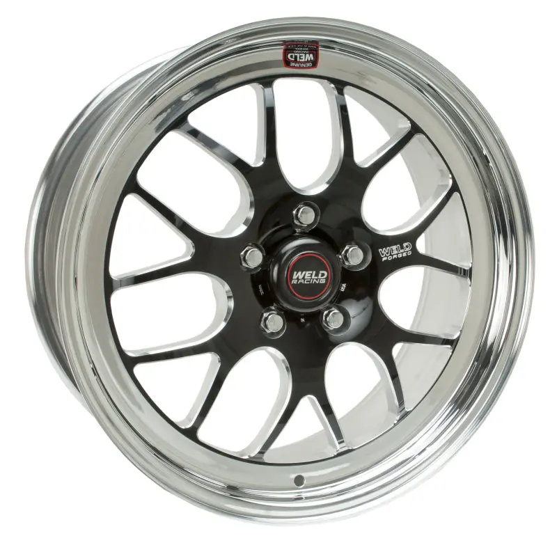Weld S77 18X7.5 Inch Non-Beadlock Black Wheel – 5X4.75 Bolt Pattern, 5.2-Inch Backspace, Medium Pad Finish 1