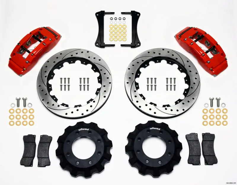 Wilwood Tc6R Drilled Front Brake Kit – 16" Red Rotors For 1999–2014 Gm 1500 Trucks & Suvs 1
