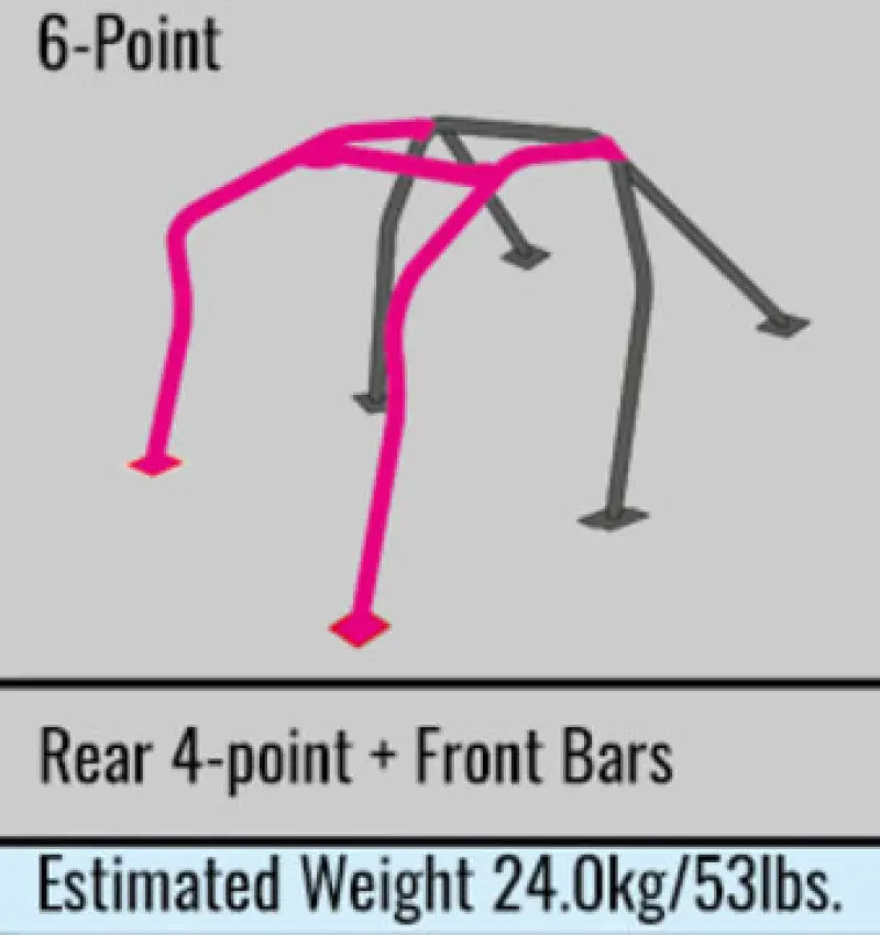 Cusco 6-Point Roll Cage With Side Bars – Steel Construction, Fits 2016+ Mazda Mx-5 Miata Nd 1