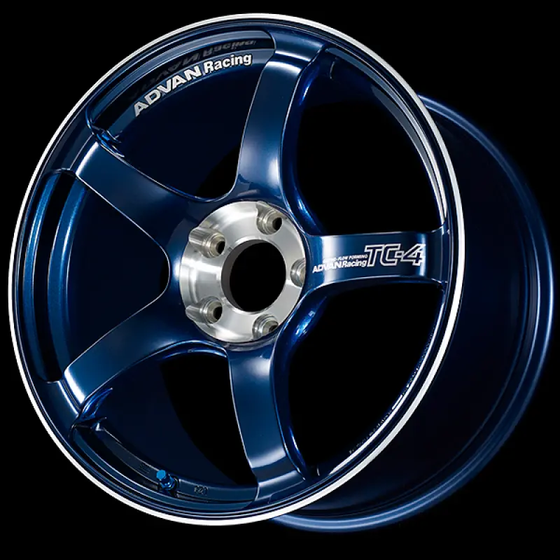 Advan Tc-4 Se Racing Wheel – 16X5.5", +45Mm Offset, 4X100 Pcd, 63Mm Center Bore, Indigo Blue & Diamond-Cut Finish 1